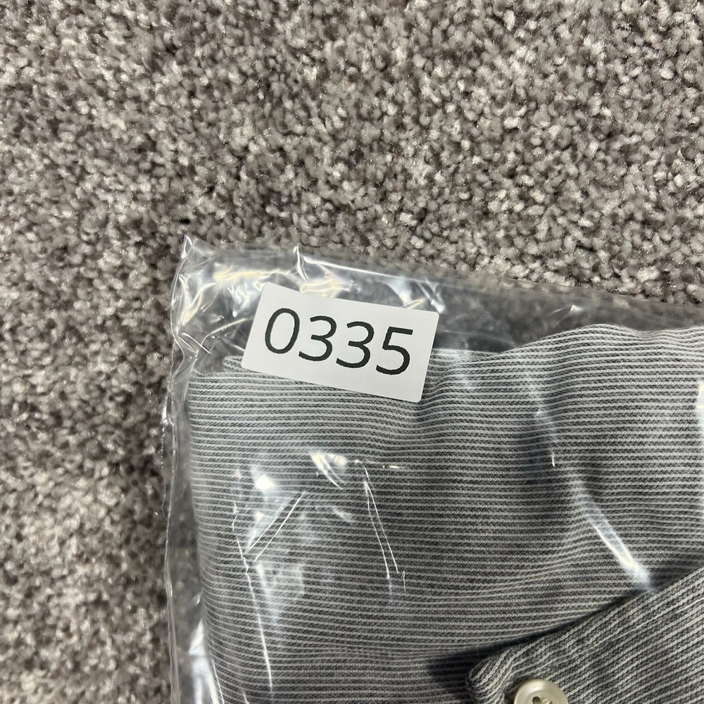 Ministry Of Supply Shirt Mens XXL Gray Striped Knit Button Down Slim Stretch - Picture 8 of 8